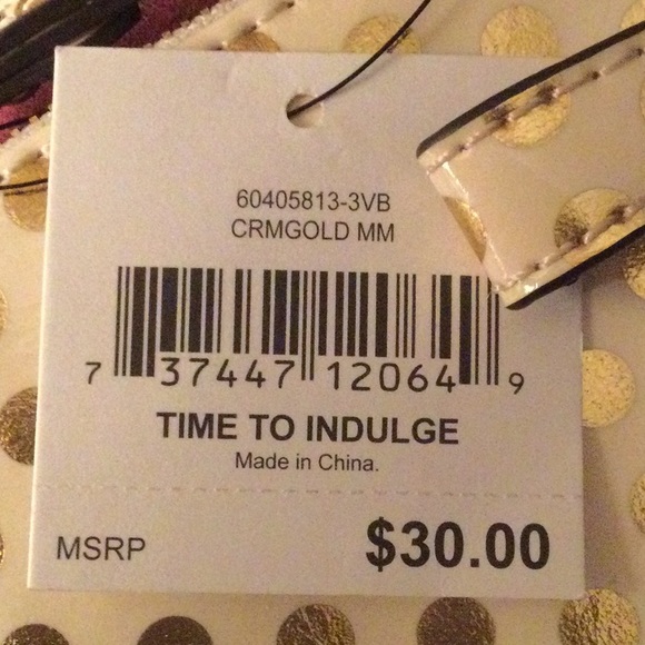 3/$21, Anne Klein Crean & Gold Wristlet, NWT - Picture 7 of 7